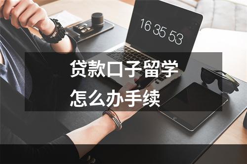 贷款口子留学怎么办手续