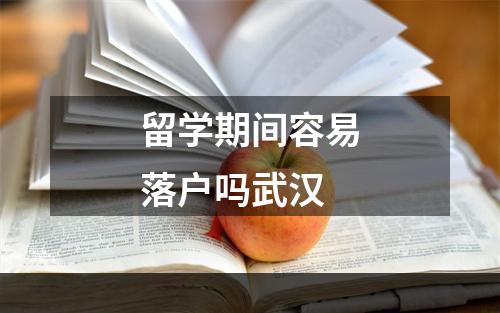 留学期间容易落户吗武汉