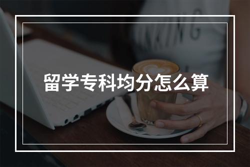 留学专科均分怎么算