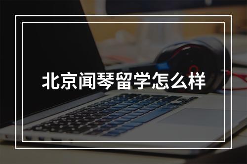 北京闻琴留学怎么样