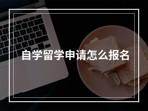 自学留学申请怎么报名