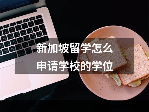 新加坡留学怎么申请学校的学位