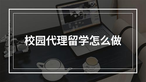 校园代理留学怎么做