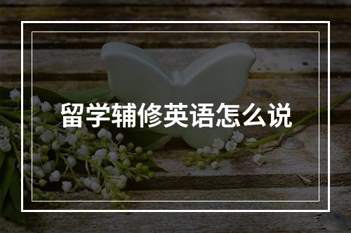 留学辅修英语怎么说