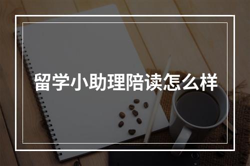 留学小助理陪读怎么样