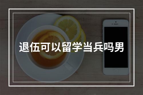 退伍可以留学当兵吗男