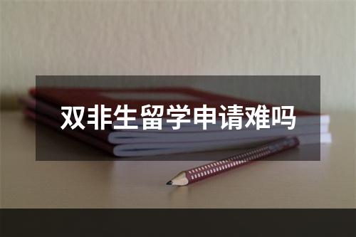 双非生留学申请难吗