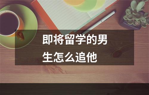 即将留学的男生怎么追他