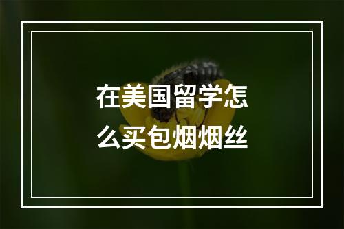 在美国留学怎么买包烟烟丝