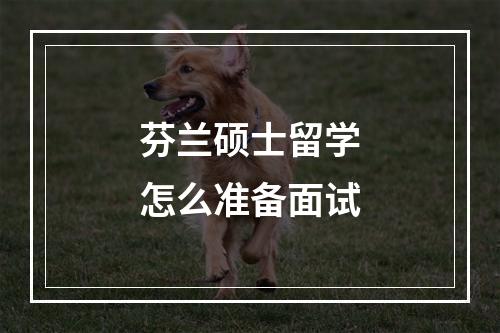 芬兰硕士留学怎么准备面试