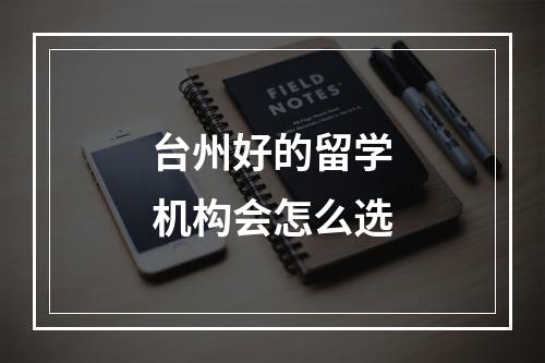 台州好的留学机构会怎么选