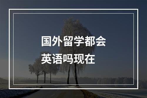 国外留学都会英语吗现在