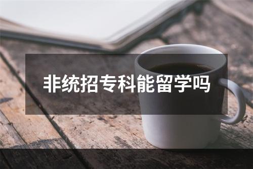 非统招专科能留学吗