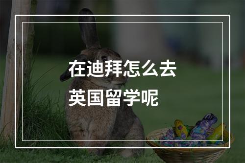 在迪拜怎么去英国留学呢