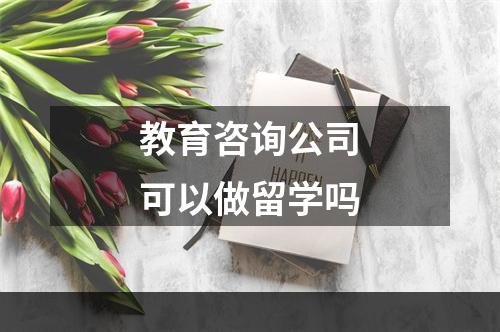 教育咨询公司可以做留学吗