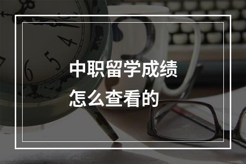 中职留学成绩怎么查看的