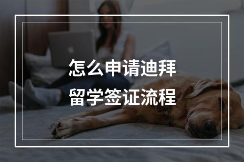 怎么申请迪拜留学签证流程