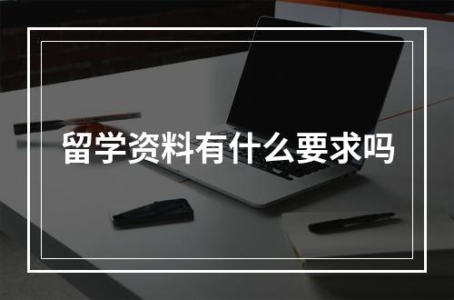 留学资料有什么要求吗