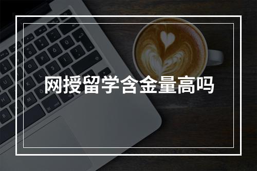 网授留学含金量高吗