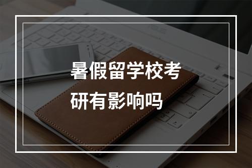 暑假留学校考研有影响吗