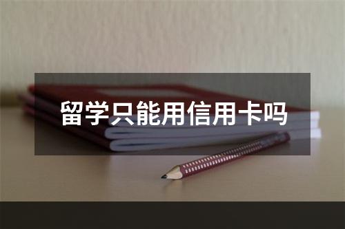 留学只能用信用卡吗