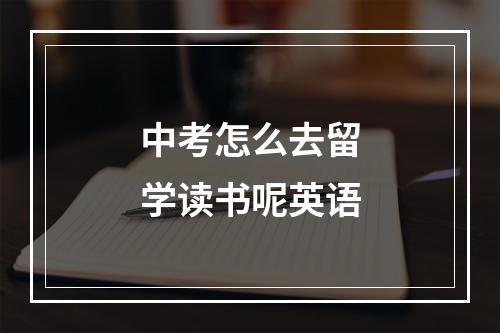 中考怎么去留学读书呢英语