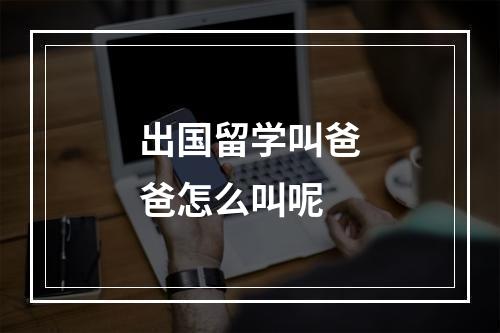 出国留学叫爸爸怎么叫呢