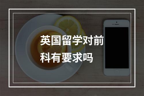 英国留学对前科有要求吗