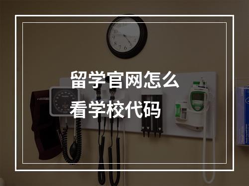 留学官网怎么看学校代码