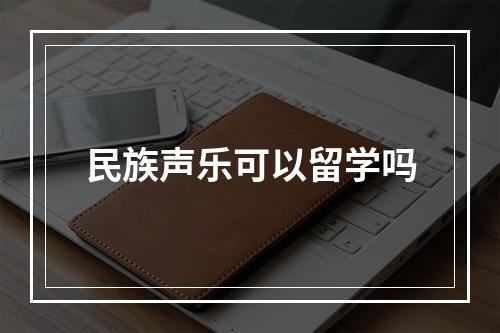 民族声乐可以留学吗