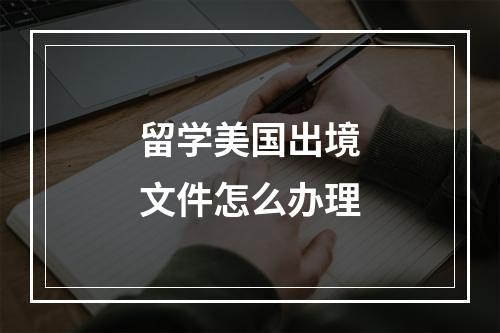 留学美国出境文件怎么办理