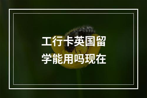 工行卡英国留学能用吗现在