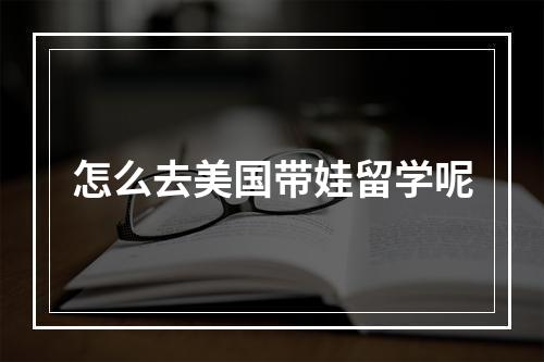 怎么去美国带娃留学呢