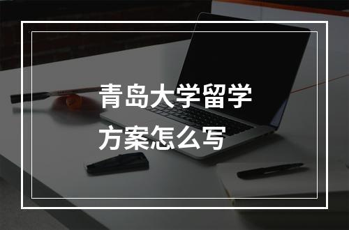 青岛大学留学方案怎么写