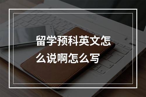 留学预科英文怎么说啊怎么写