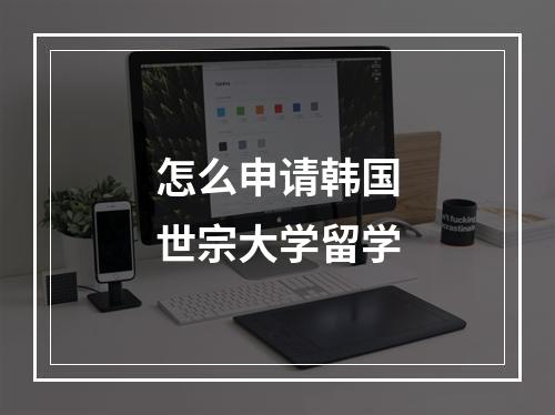 怎么申请韩国世宗大学留学