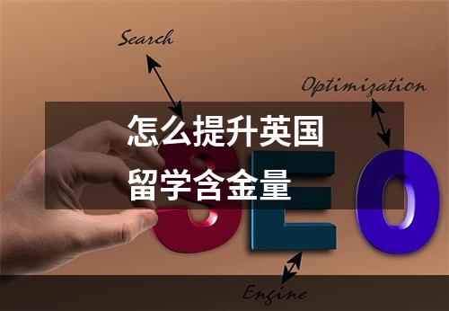 怎么提升英国留学含金量