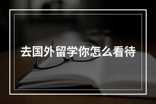 去国外留学你怎么看待