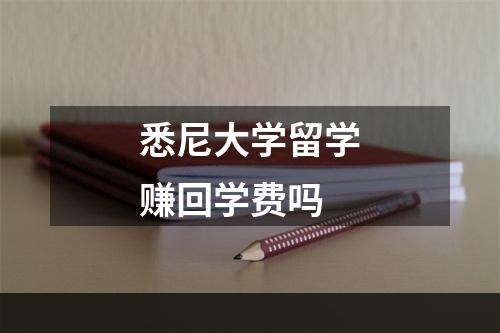 悉尼大学留学赚回学费吗