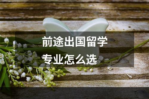 前途出国留学专业怎么选