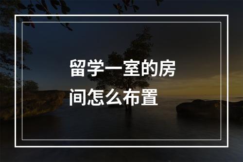 留学一室的房间怎么布置