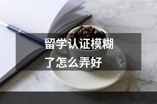 留学认证模糊了怎么弄好