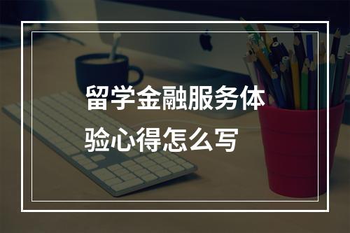 留学金融服务体验心得怎么写