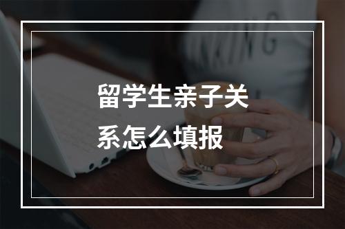 留学生亲子关系怎么填报