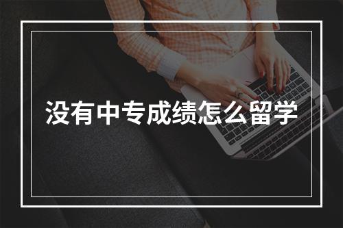 没有中专成绩怎么留学