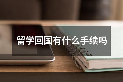 留学回国有什么手续吗