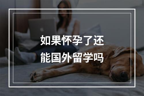 如果怀孕了还能国外留学吗