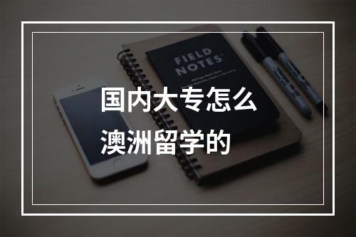 国内大专怎么澳洲留学的