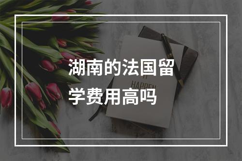 湖南的法国留学费用高吗