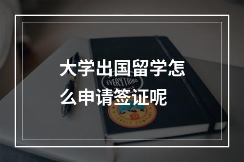 大学出国留学怎么申请签证呢